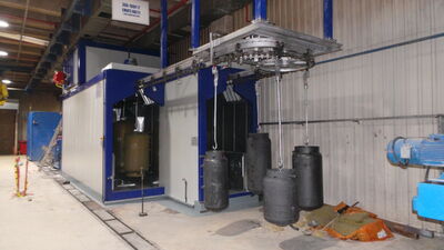 Wet enamel curing oven